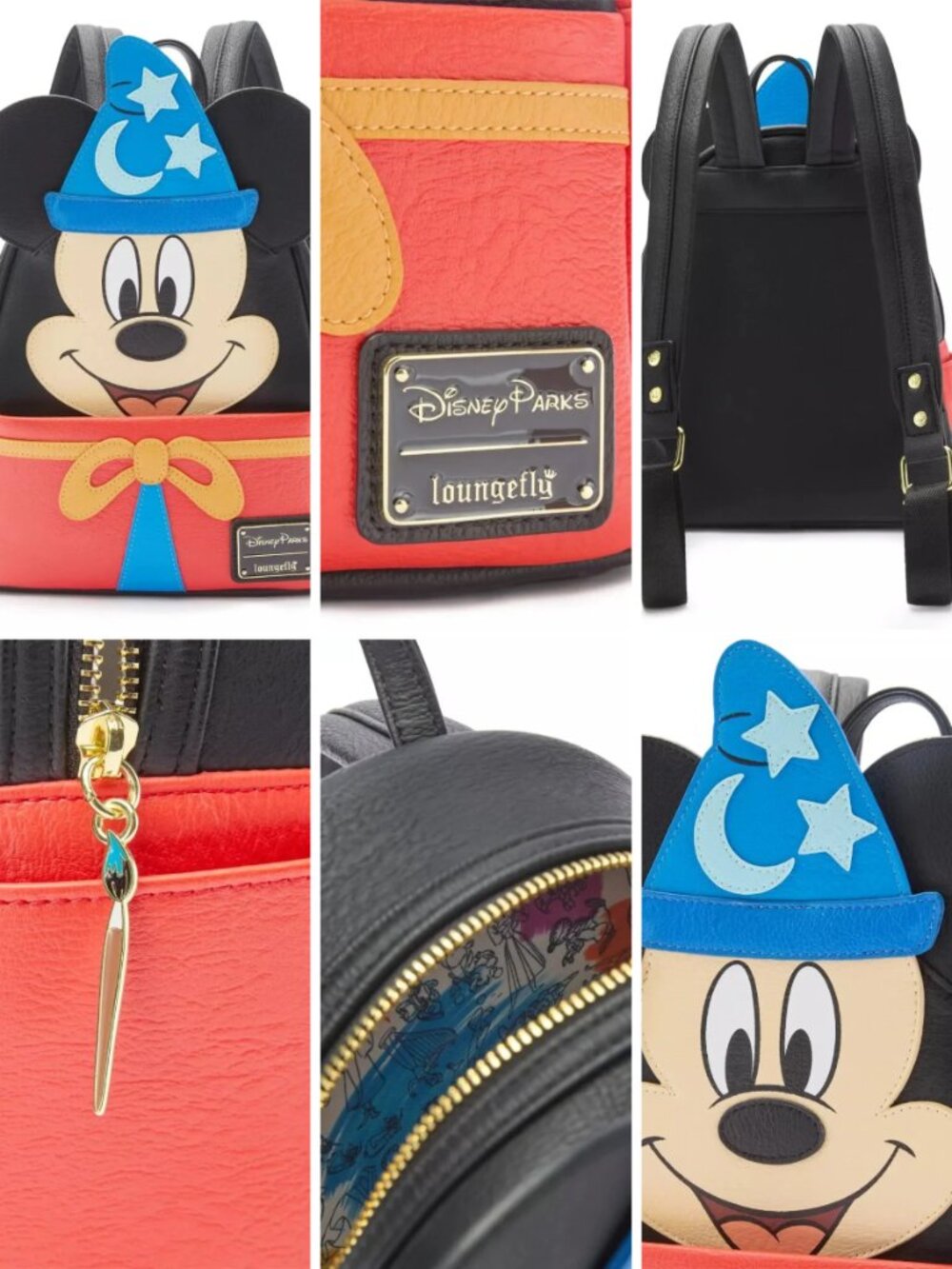 NEW Disney Parks Sorcerer Mickey Mouse Loungefly Mini Backpack Fantasia 85th